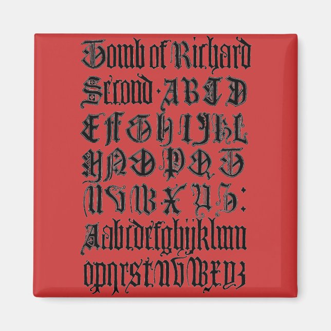 Magnet de lettres gothiques (Devant)