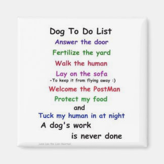 Magnet de liste des mignons chiens "à faire"