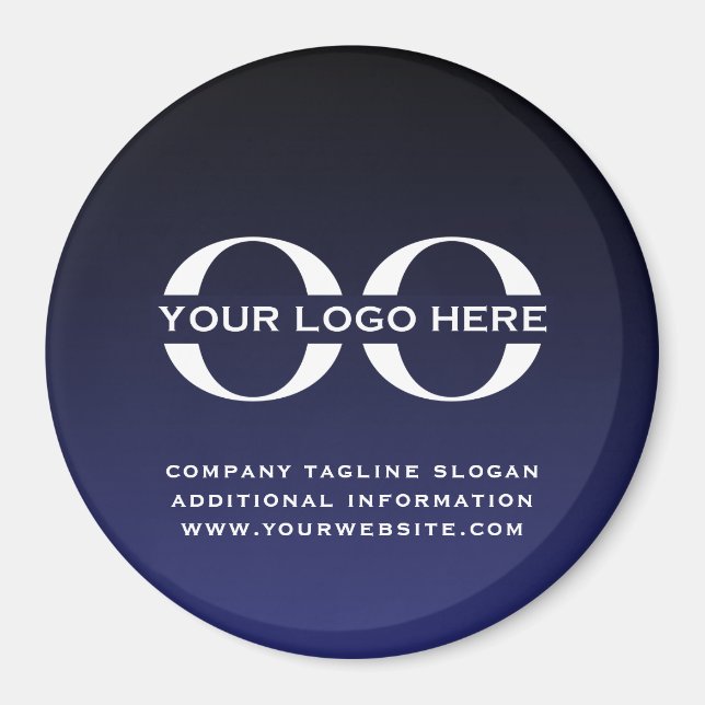 Magnet de logo de la compagnie Navy Blue Custom (Devant)