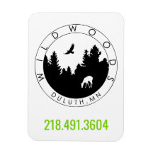 Magnet de logo Wildwoods avec numéro de téléphone