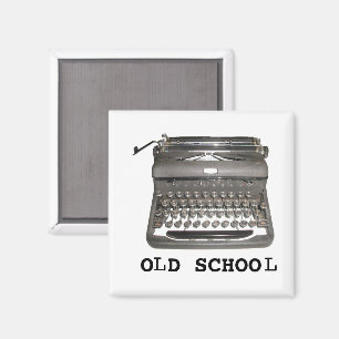 Magnet de machine à écrire manuel "Old School"