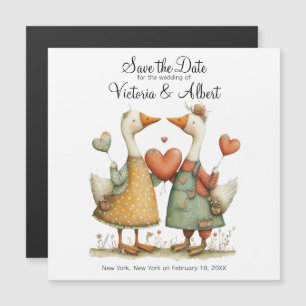 Magnet de mariage "Sauver la date" Joli couple d'o