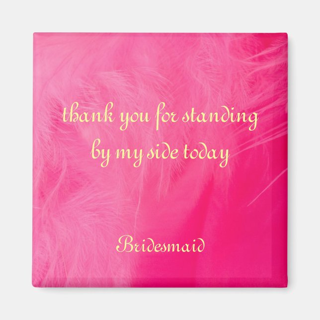 Magnet de Merci de Bridesmaid (Devant)