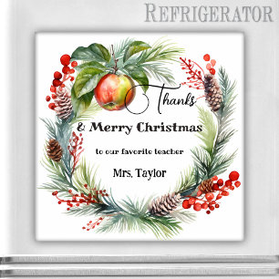 Magnet de Merci de Noël de l'enseignant
