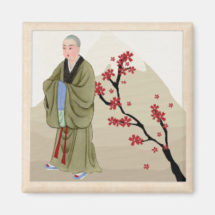 Magnet de moine bouddhiste