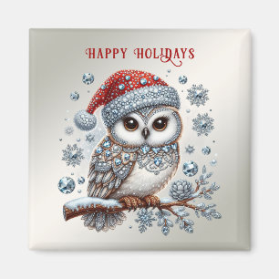 Magnet de Noël de la Chouette