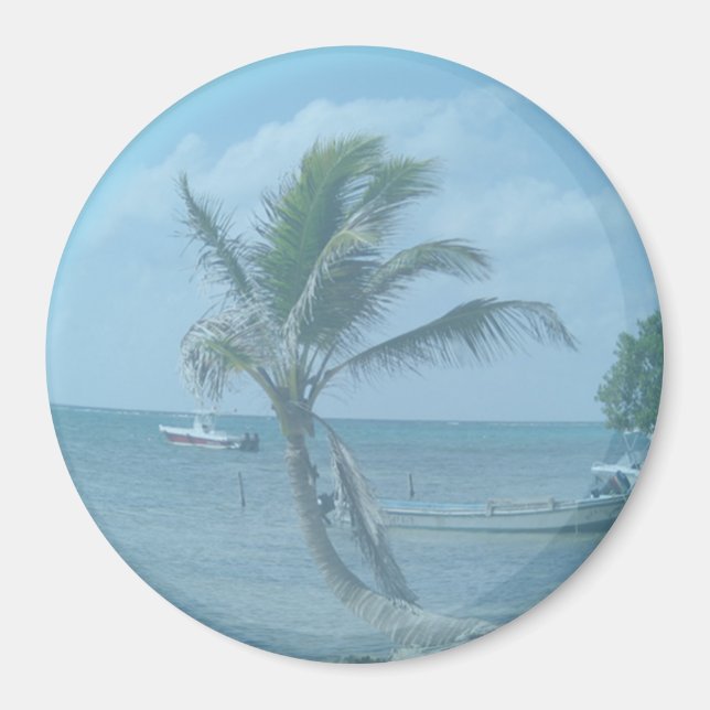 Magnet de Noël de la plage de Majahual (Devant)