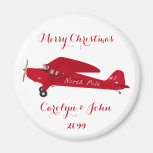 Magnet de Noël de l'avion du Pôle Nord