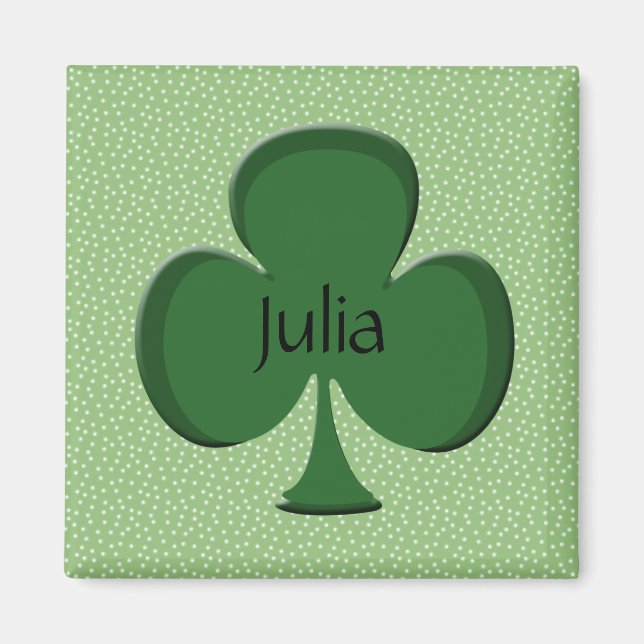 Magnet de nom de Shamrock Julia (Devant)