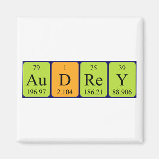 Magnet de nom de table périodique Audrey