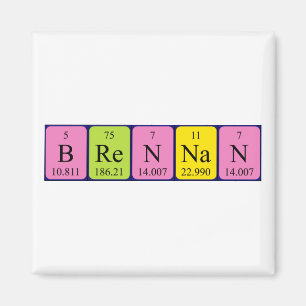 Magnet de nom de table périodique Brennan