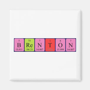 Magnet de nom de table périodique Brenton