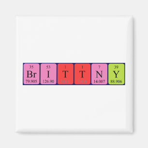 Magnet de nom de table périodique Brittny