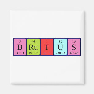 Magnet de nom de table périodique Brutus