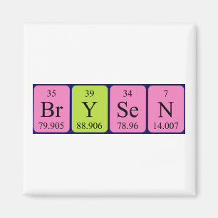 Magnet de nom de table périodique Brysen