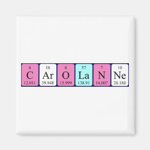 Magnet de nom de table périodique Carolanne