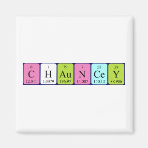 Magnet de nom de table périodique Chauncey