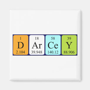 Magnet de nom de table périodique Darcey