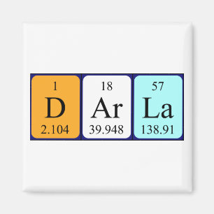 Magnet de nom de table périodique Darla