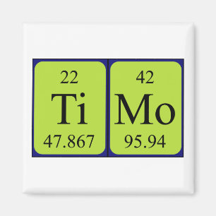 Magnet de nom de table périodique de minuterie