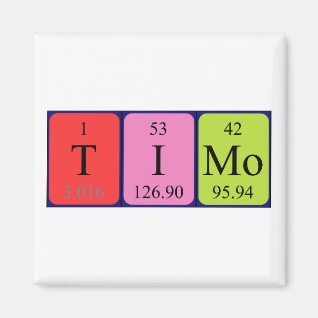 Magnet de nom de table périodique de minuterie (Devant)