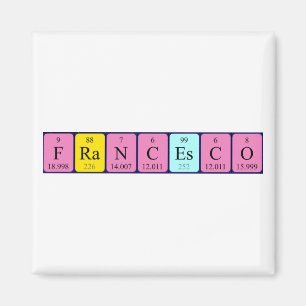 Magnet de nom de table périodique Francesco