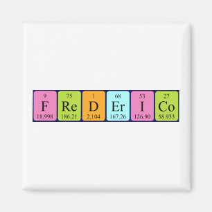 Magnet de nom de table périodique Frederico