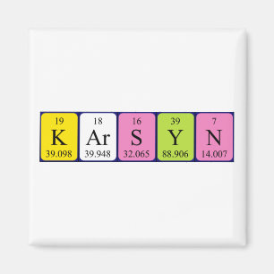Magnet de nom de table périodique Karsyn
