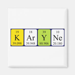 Magnet de nom de table périodique Karyne