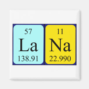 Magnet de nom de table périodique Lana