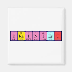 Magnet de nom de table périodique le plus intéress