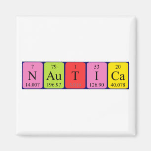 Magnet de nom de table périodique Nautica