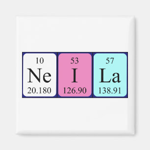 Magnet de nom de table périodique Neila