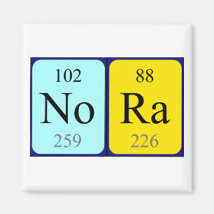 Magnet de nom de table périodique Nora