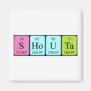 Magnet de nom de table périodique Shouta