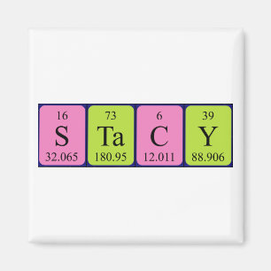 Magnet de nom de table périodique Stacy