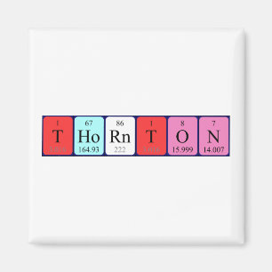 Magnet de nom de table périodique Thornton