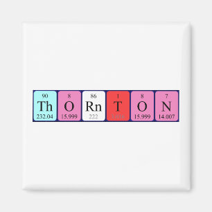 Magnet de nom de table périodique Thornton
