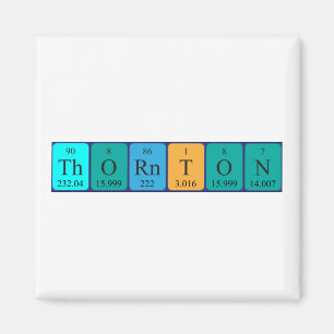 Magnet de nom de table périodique Thornton