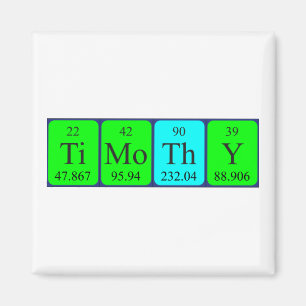 Magnet de nom de table périodique Timothy