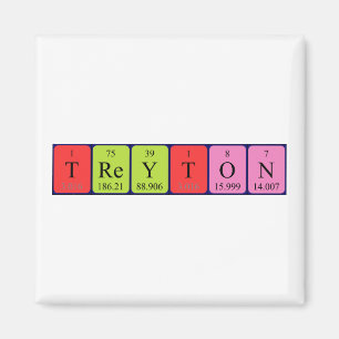 Magnet de nom de table périodique Treyton