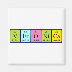 Magnet de nom de table périodique Veronica