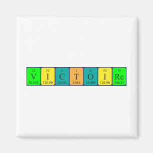 Magnet de nom de table périodique Victoire