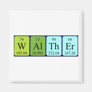 Magnet de nom de table périodique Walther