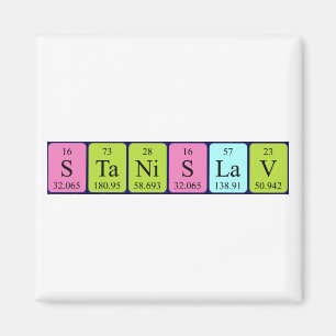 Magnet de noms de table périodique Stanislav