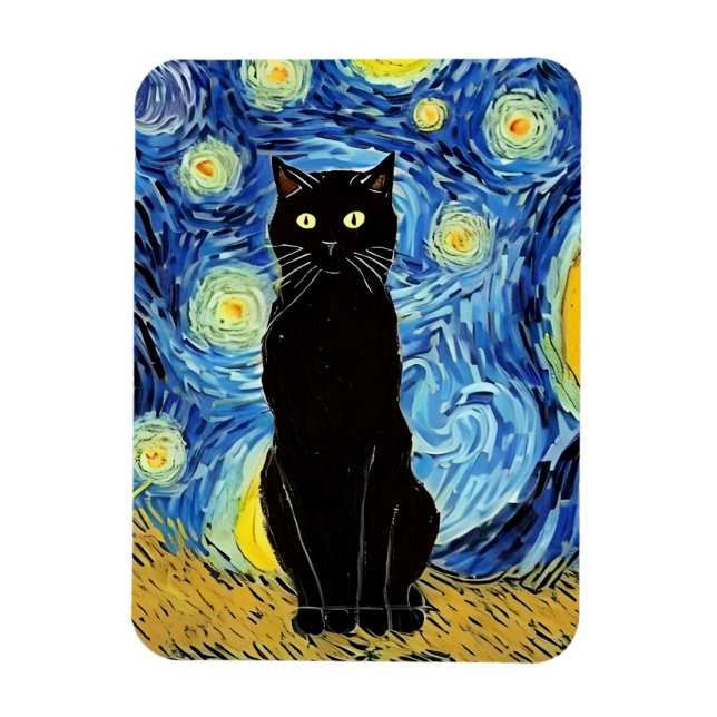 Magnet de nuit pour chat étoilé (Vertical)