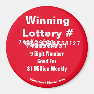 Magnet de numéro de loterie gagnant
