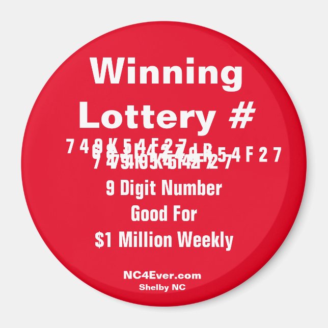 Magnet de numéro de loterie gagnant (Devant)