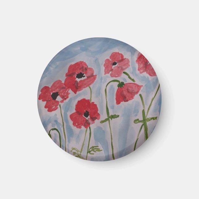 Magnet de pépites rouges sauvages (Devant)