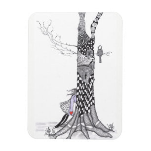 Magnet de petite fille mignon 3" x 4"